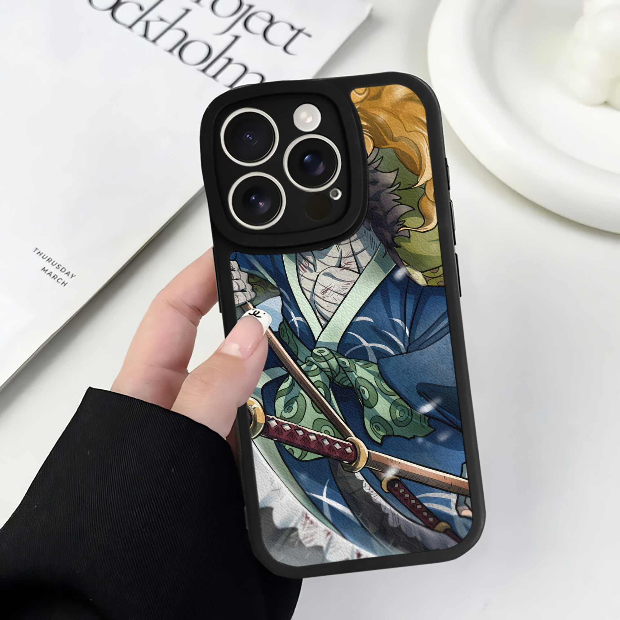 （画像用） ワンピース ONE PIECE 【iPhone 16シリーズ対応】シリコンスマホケース（レザー調） 材質：シリコン